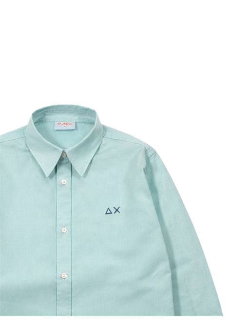Aqua green cotton children's shirt SUN68 | S36301VERDE ACQUA